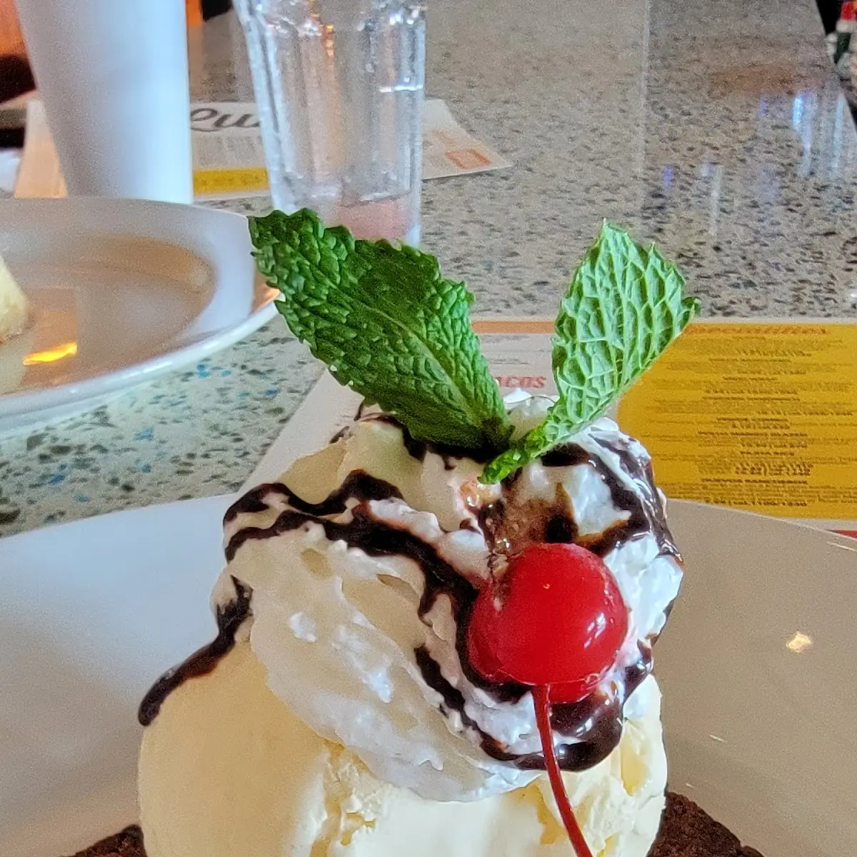 Brownie with Vanilla Ice Cream