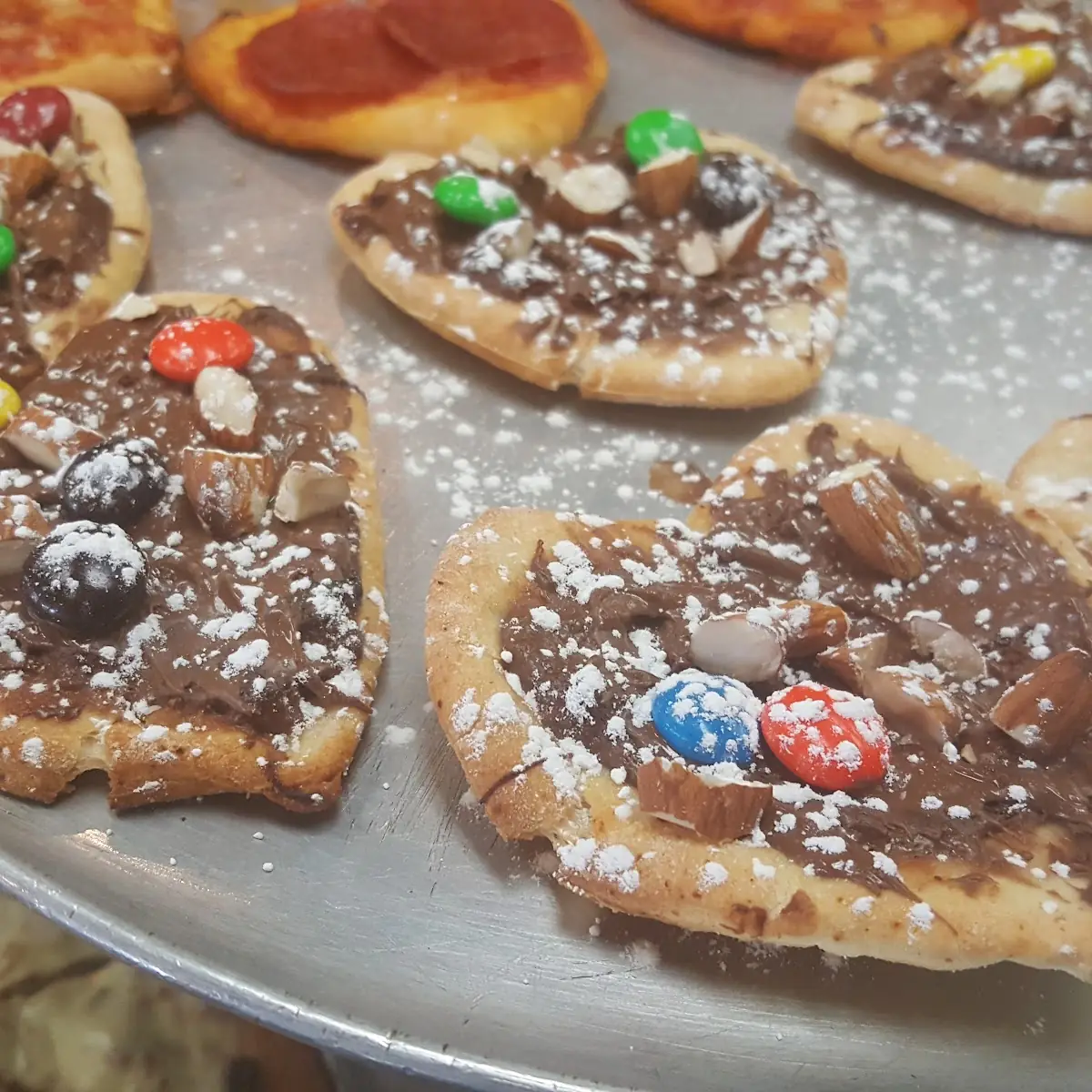 Nutella Heart Shaped Pizza