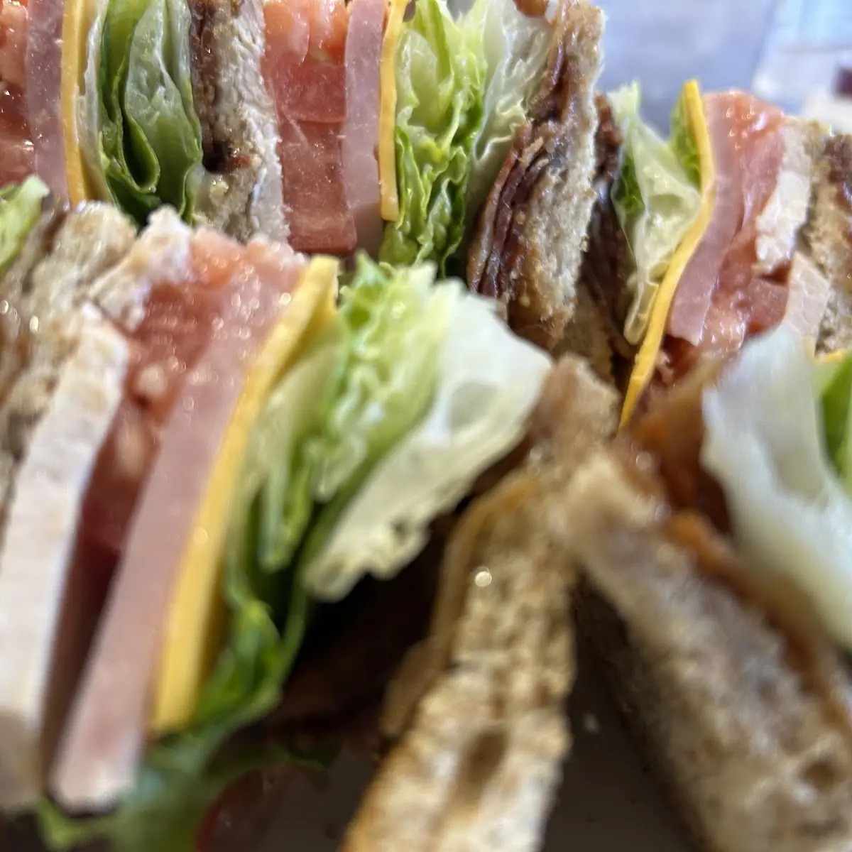 Ham and Turkey Club Sandwich