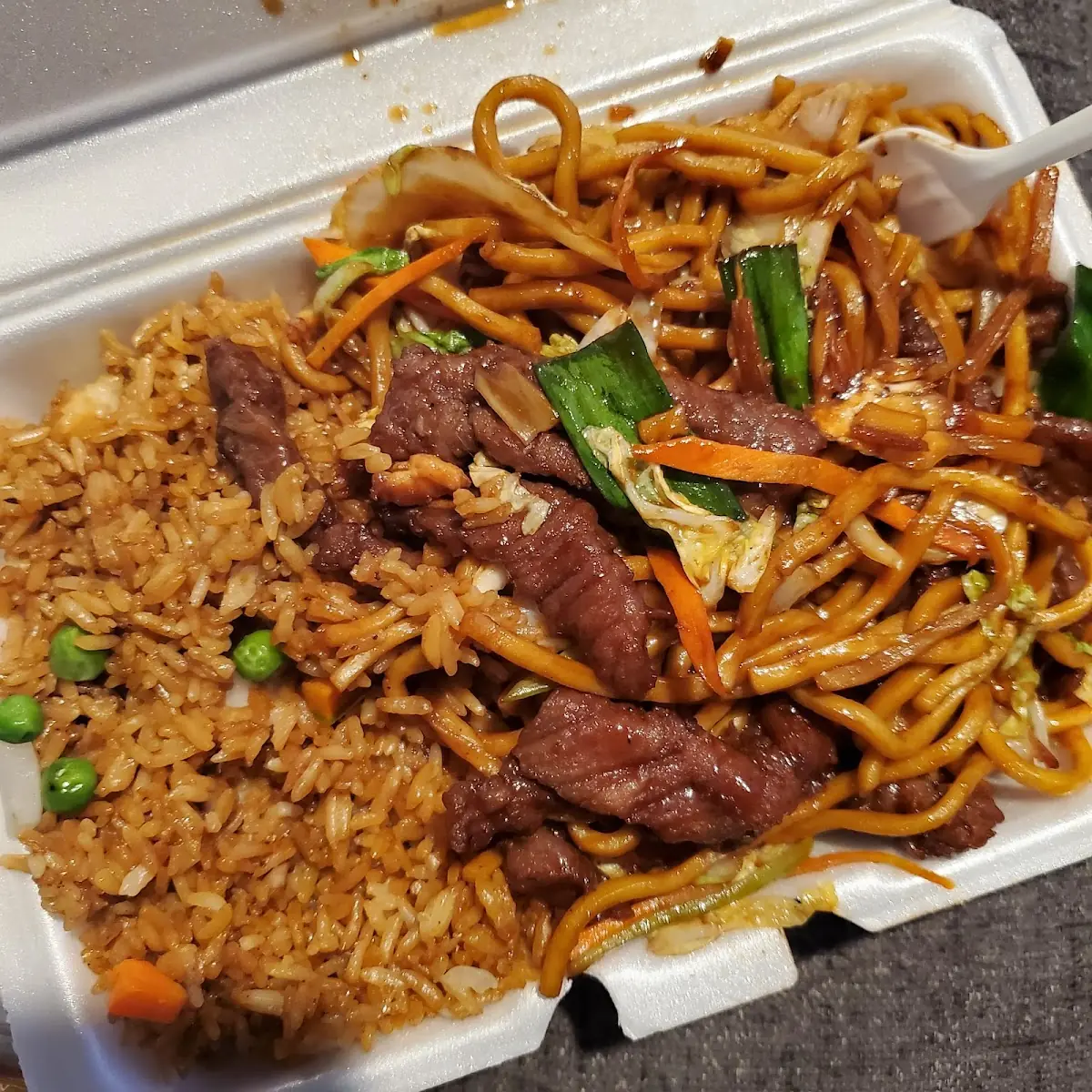 Comes with Fried Rice Chow Mein Egg Roll
