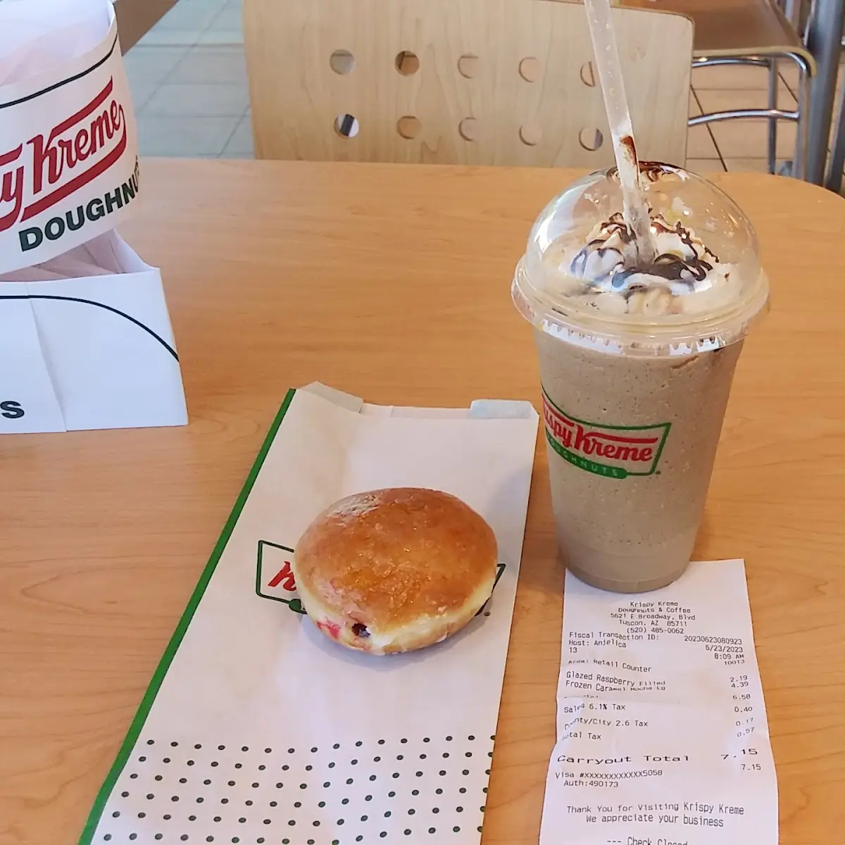 Raspberry Filled Glazed Donut