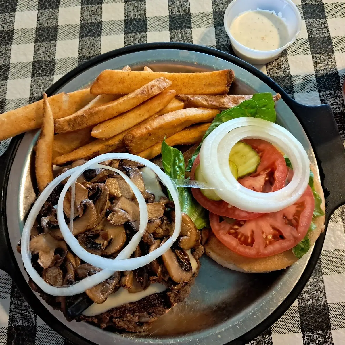 Mushroom Swiss Burger
