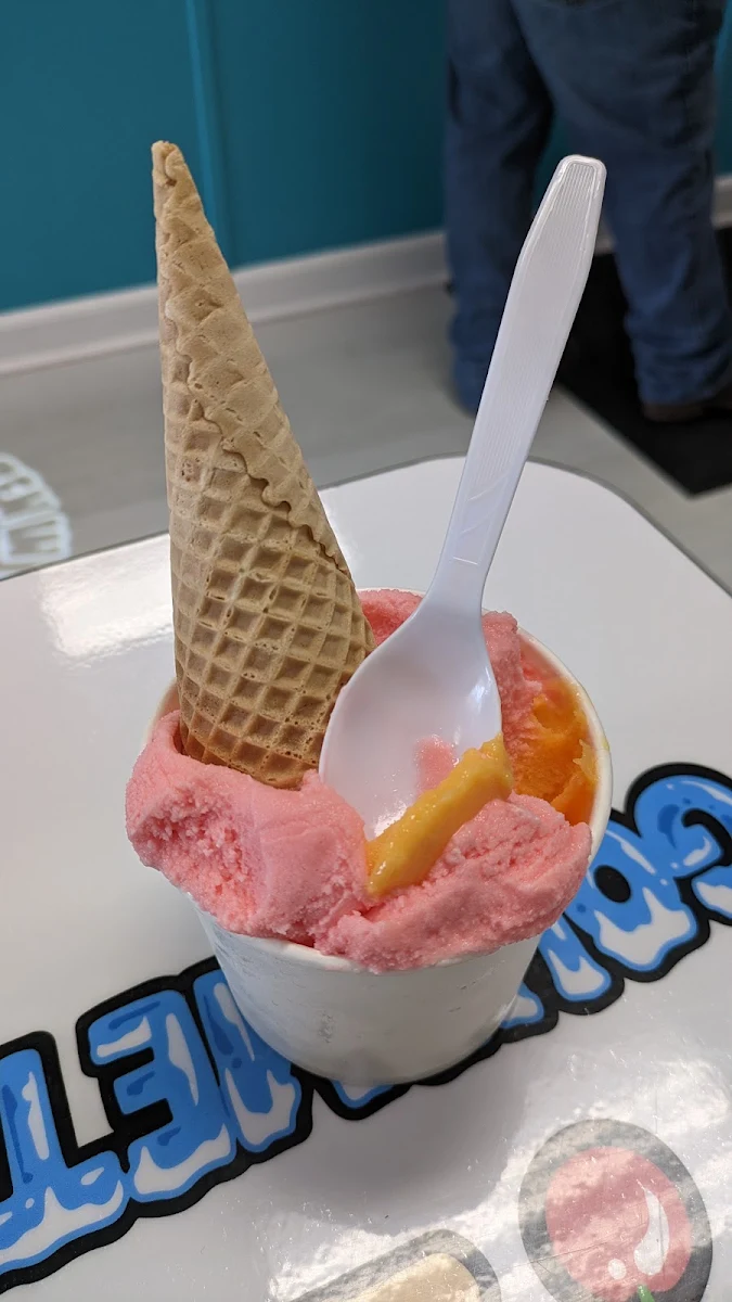 Strawberry and Orange Sherbet