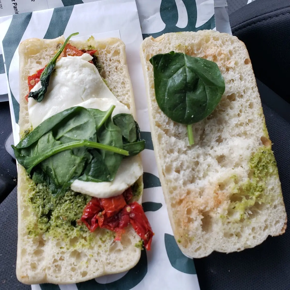 Egg Pesto & Mozzarella Sandwich