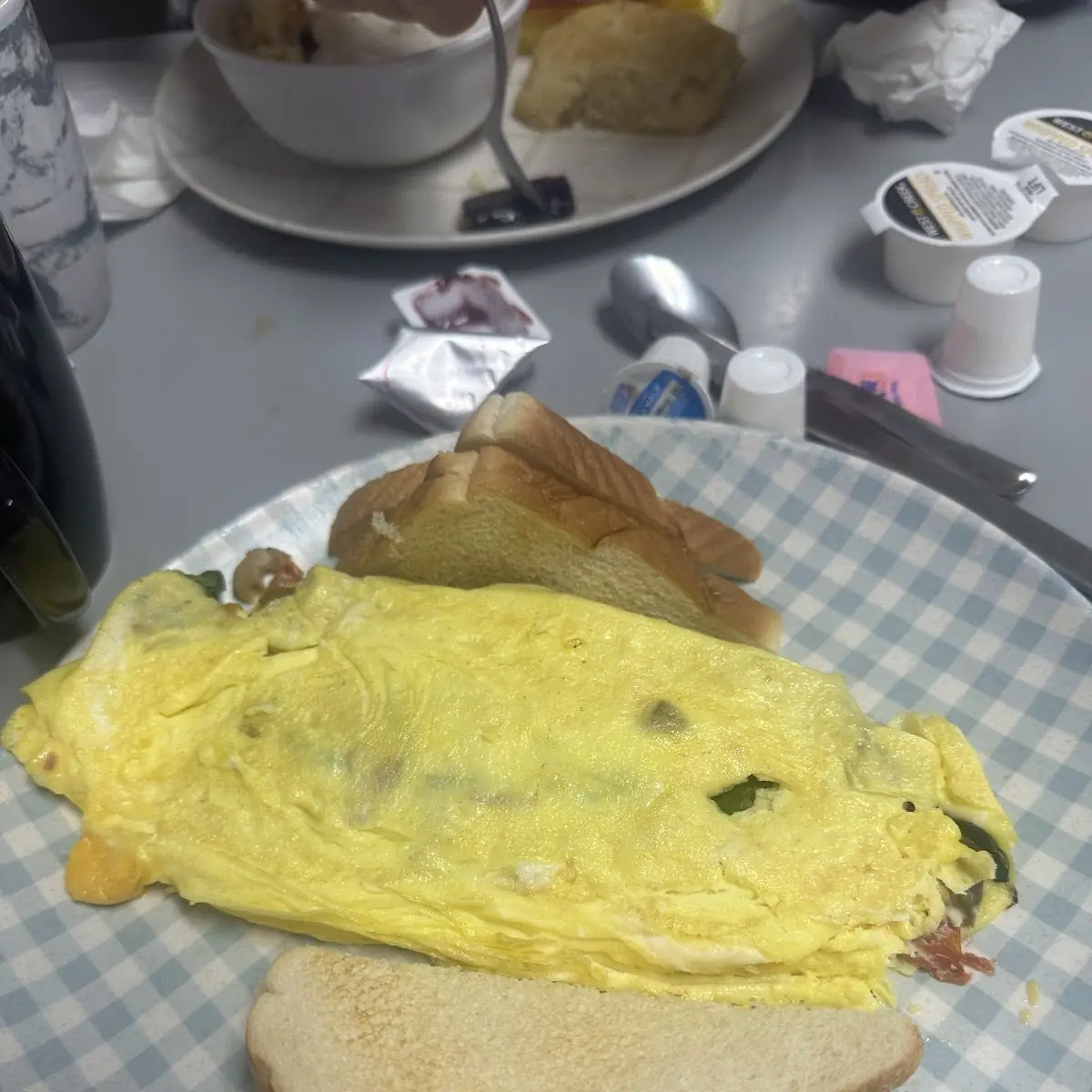Veggie Omelette with Toast