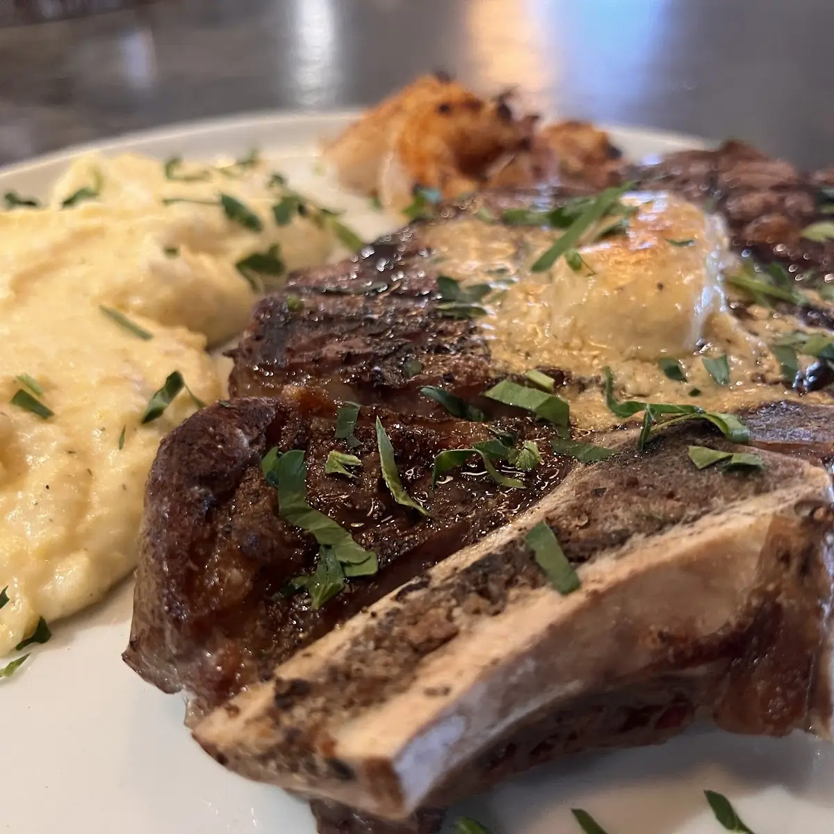 Blue Cheese Compound Grilled Ribeye Steak