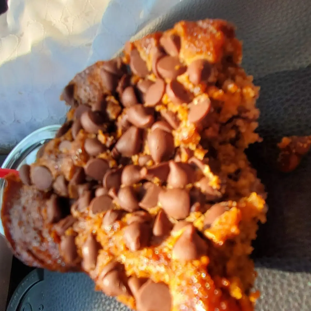 Banana Bread with Chocolate Chip Topping