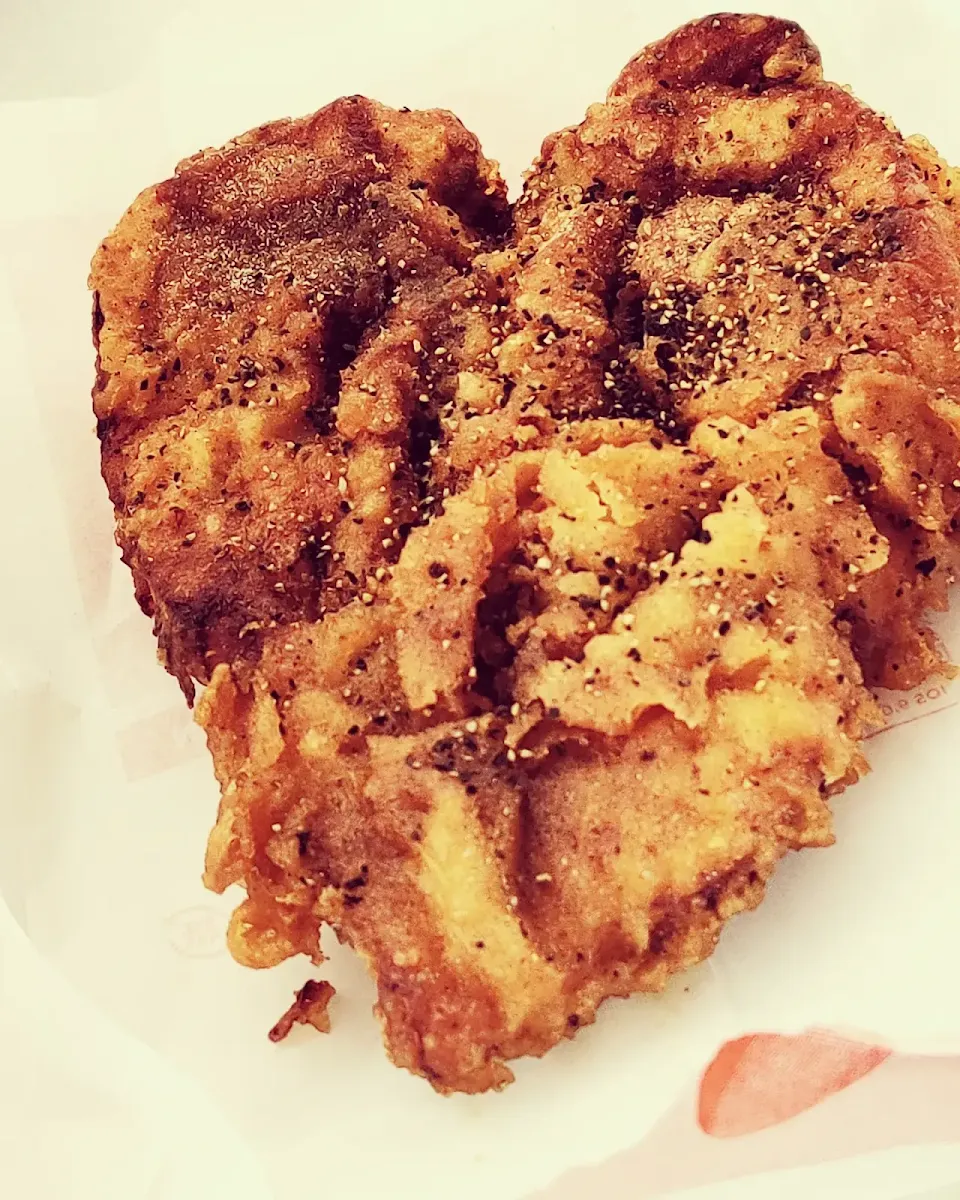 Fried Chicken with Heart Shape