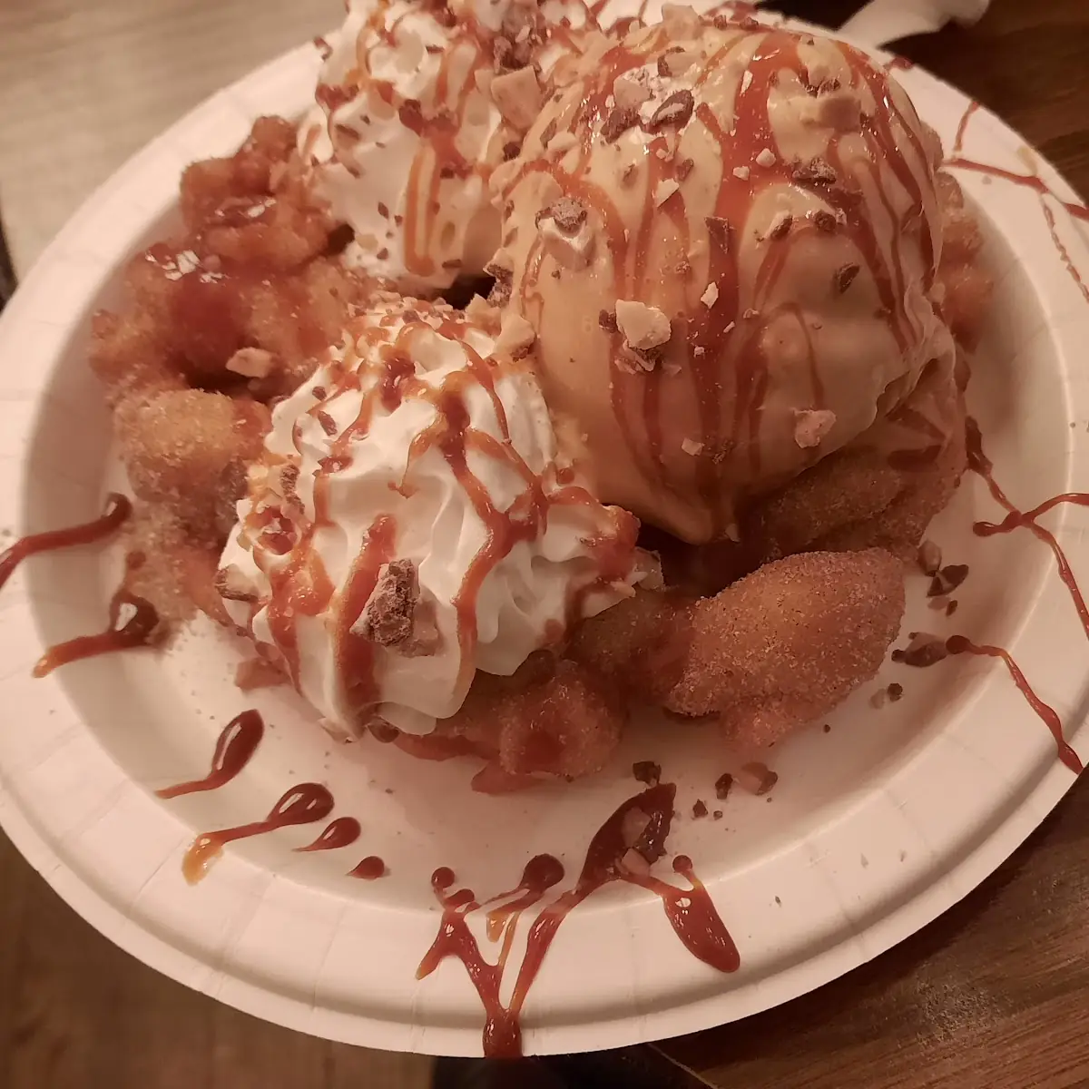 Churro Funnel Cake Ala Mode