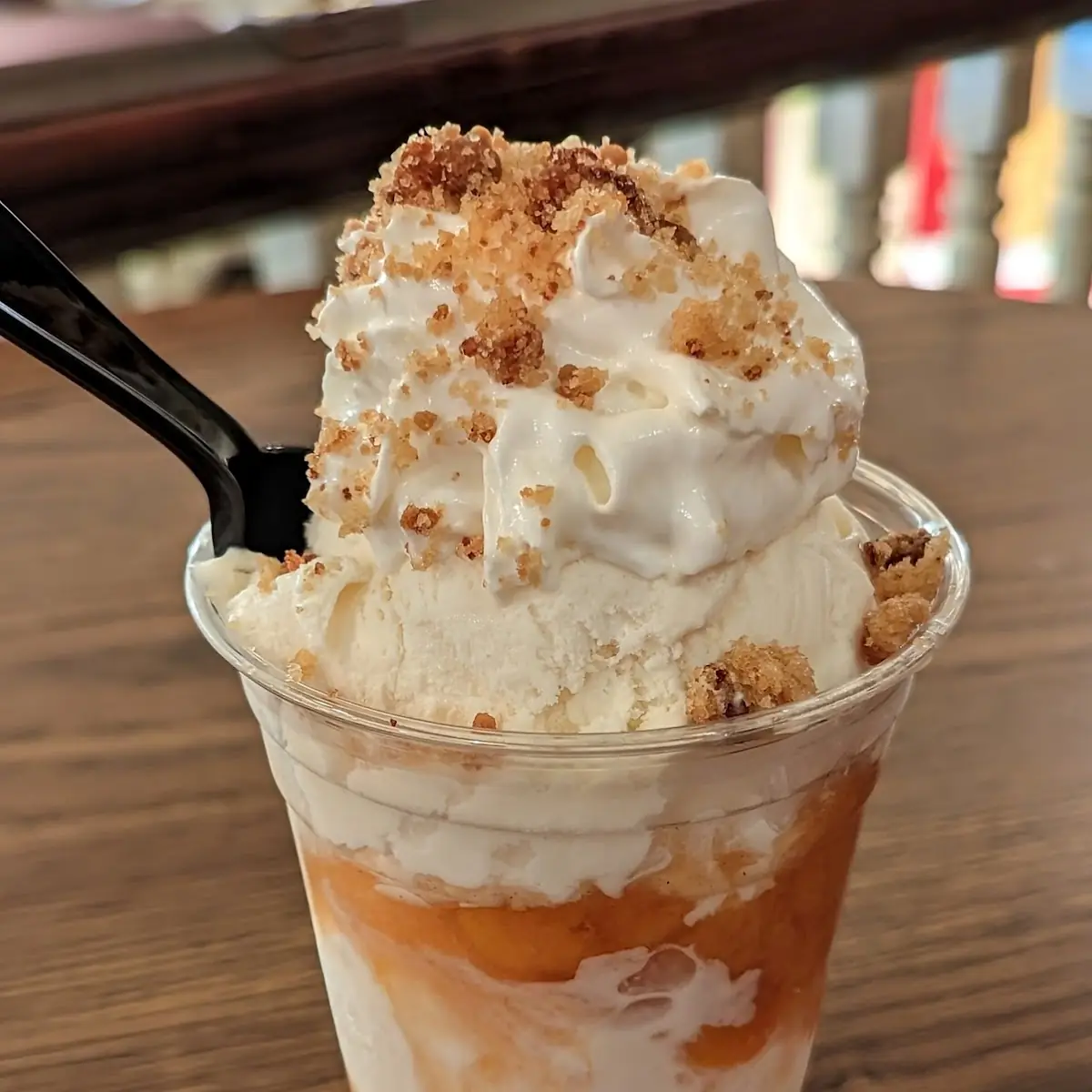 Peach Cobbler Sundae
