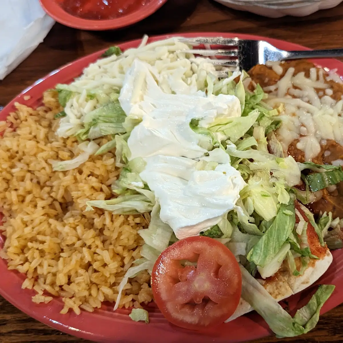 Two Tacos Mexican Rice & Refried