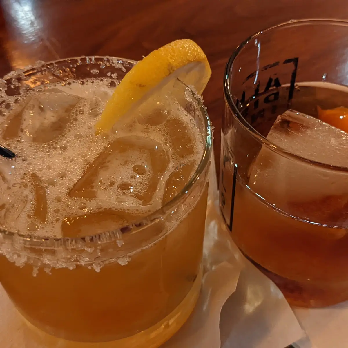 Sidecar and an Old Fashioned