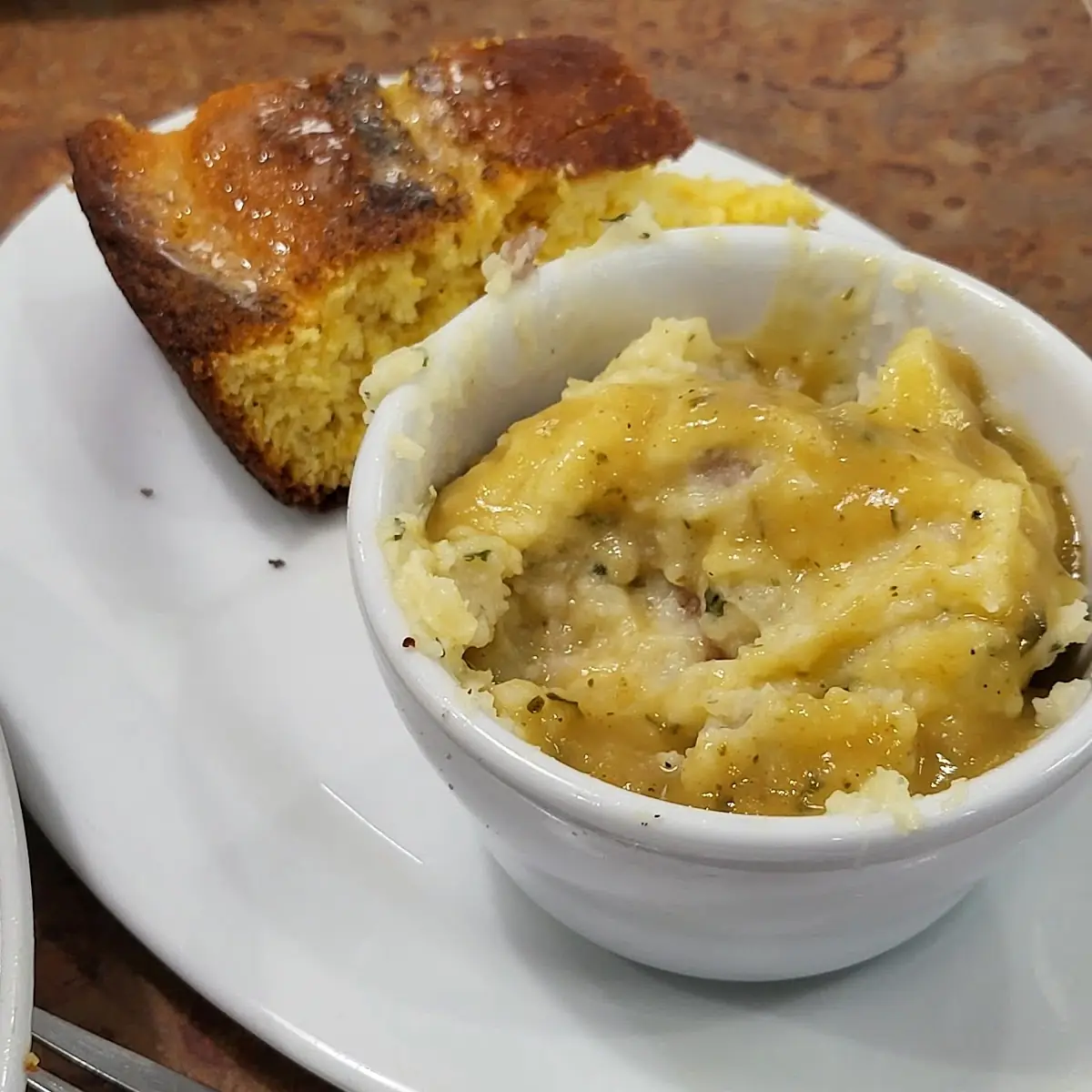 Mashed Potatoes and Corn Bread