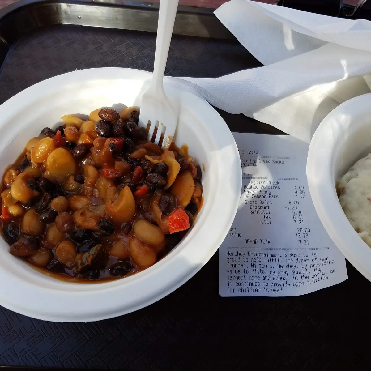 BBQ Baked Beans and Mashed Potatoes
