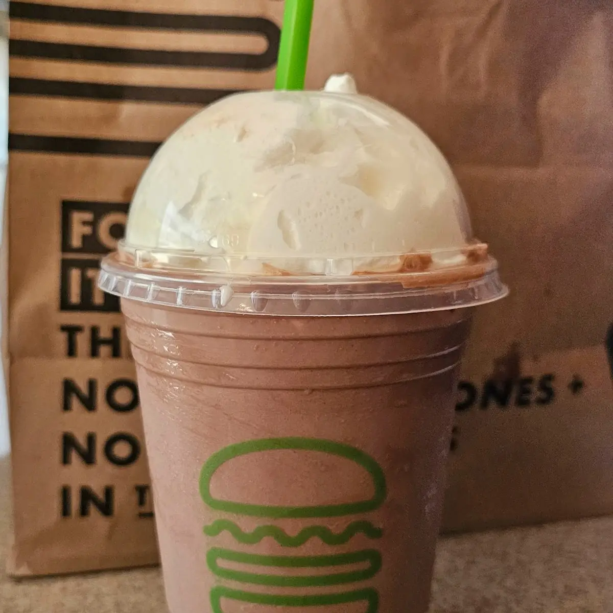 Chocolate Shake with Whipped Cream