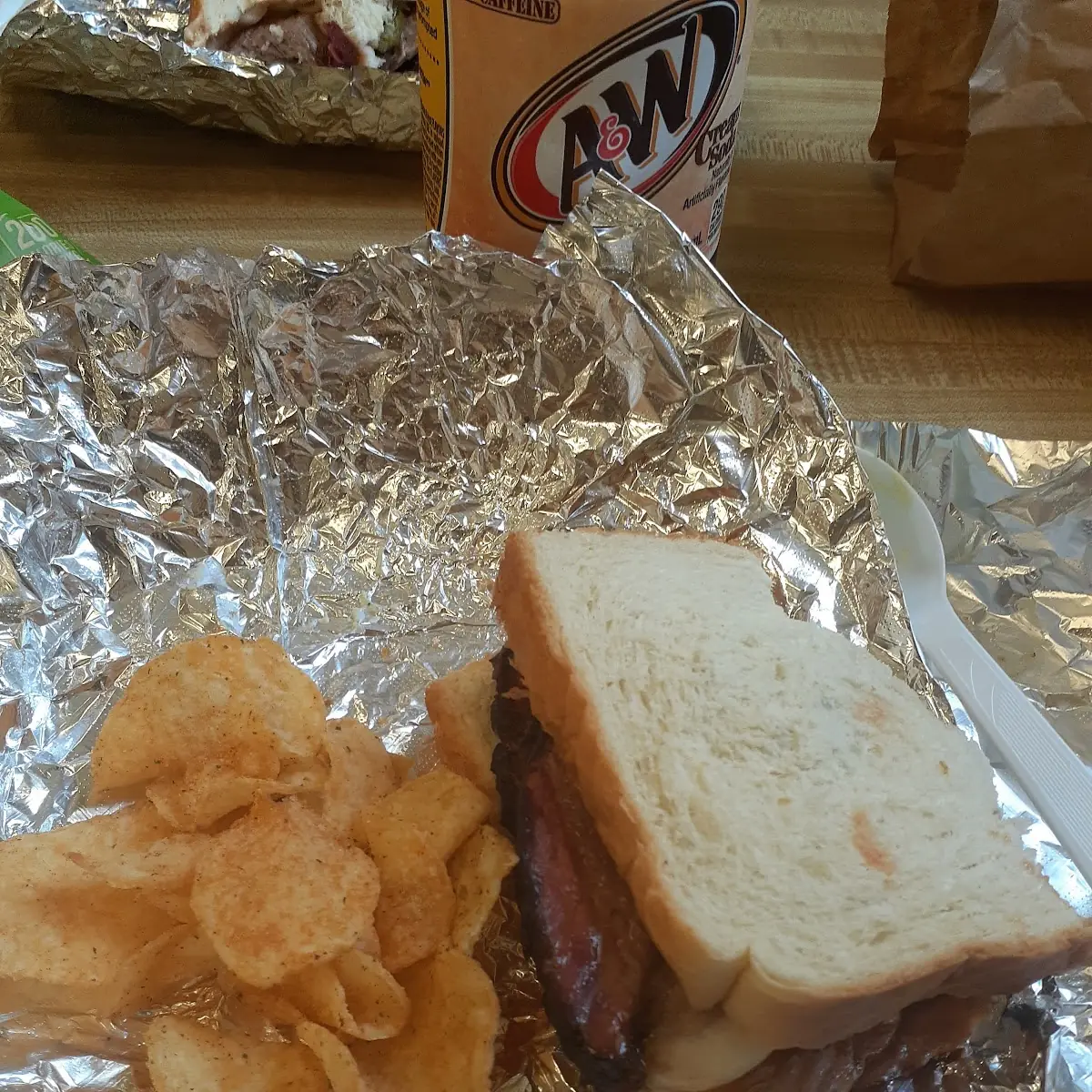 Brisket Sandwich with Onions Pickle
