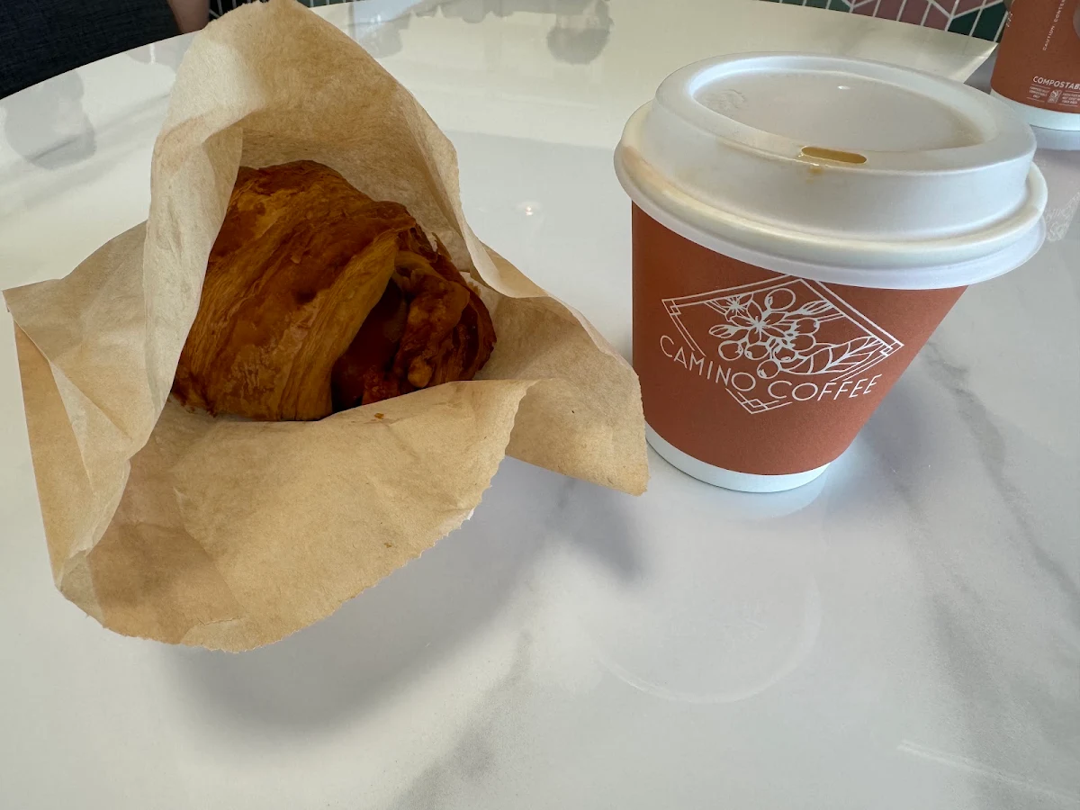 Cortado Han and Cheese Croissant