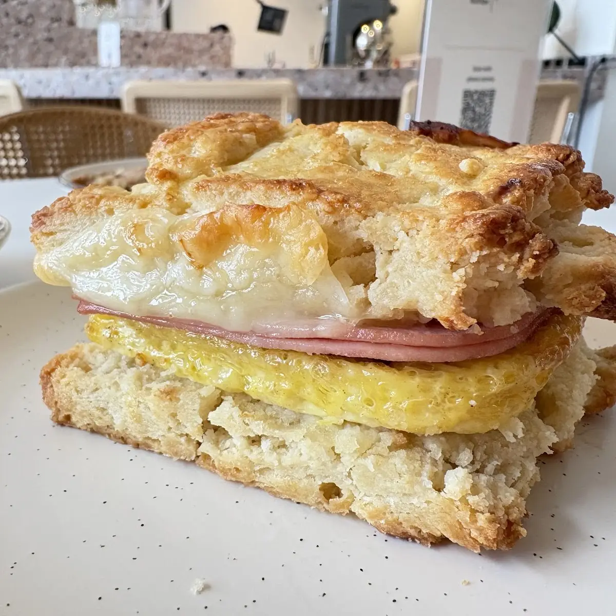 Ham Egg and Cheese Biscuit