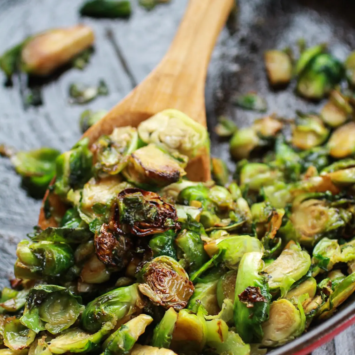 Bacon Jam and Blue Cheese Brussel Sprouts