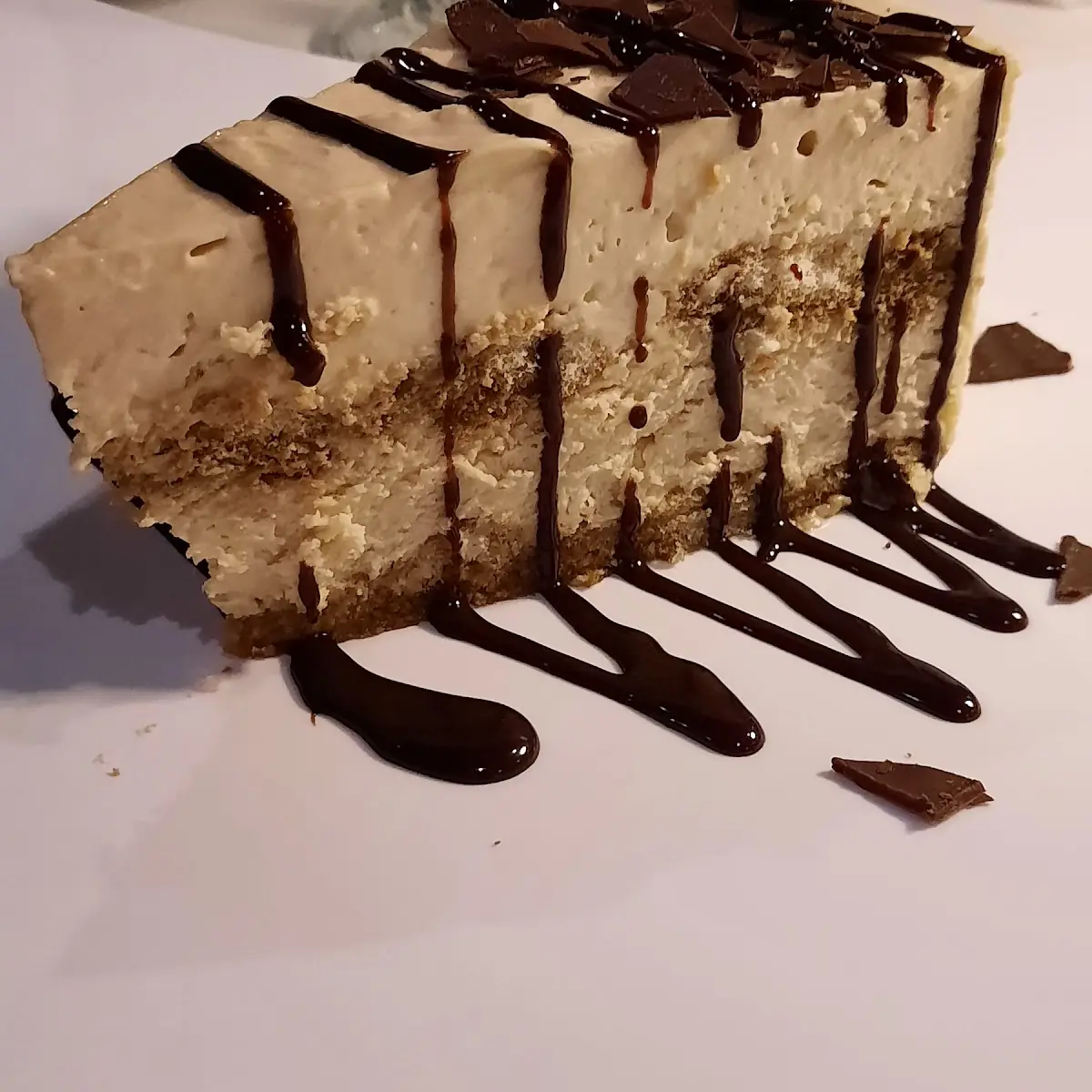 White and Dark Chocolate Mousse Cake