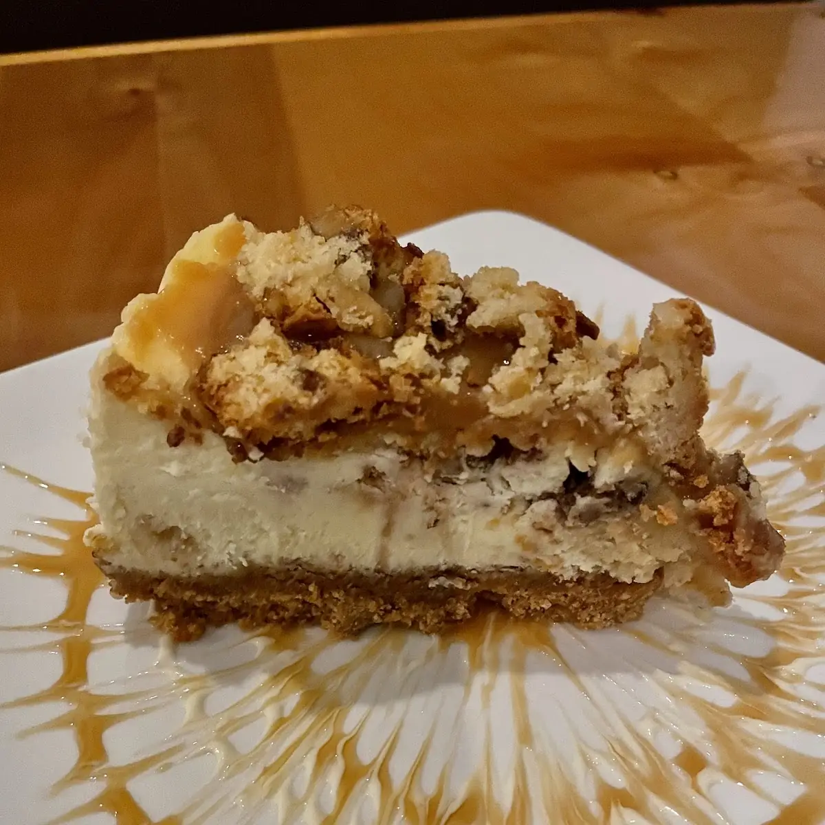 Caramel Apple Crisp Basque Cheesecake