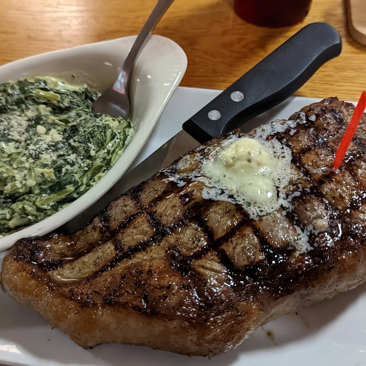 Steak and Creamed Spinach