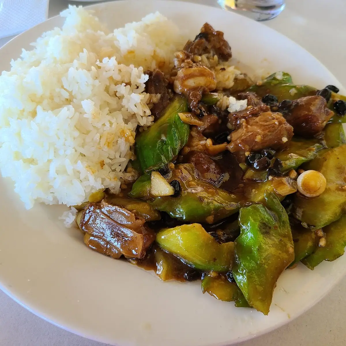 Pork Ribs with Bitter Melon over Rice