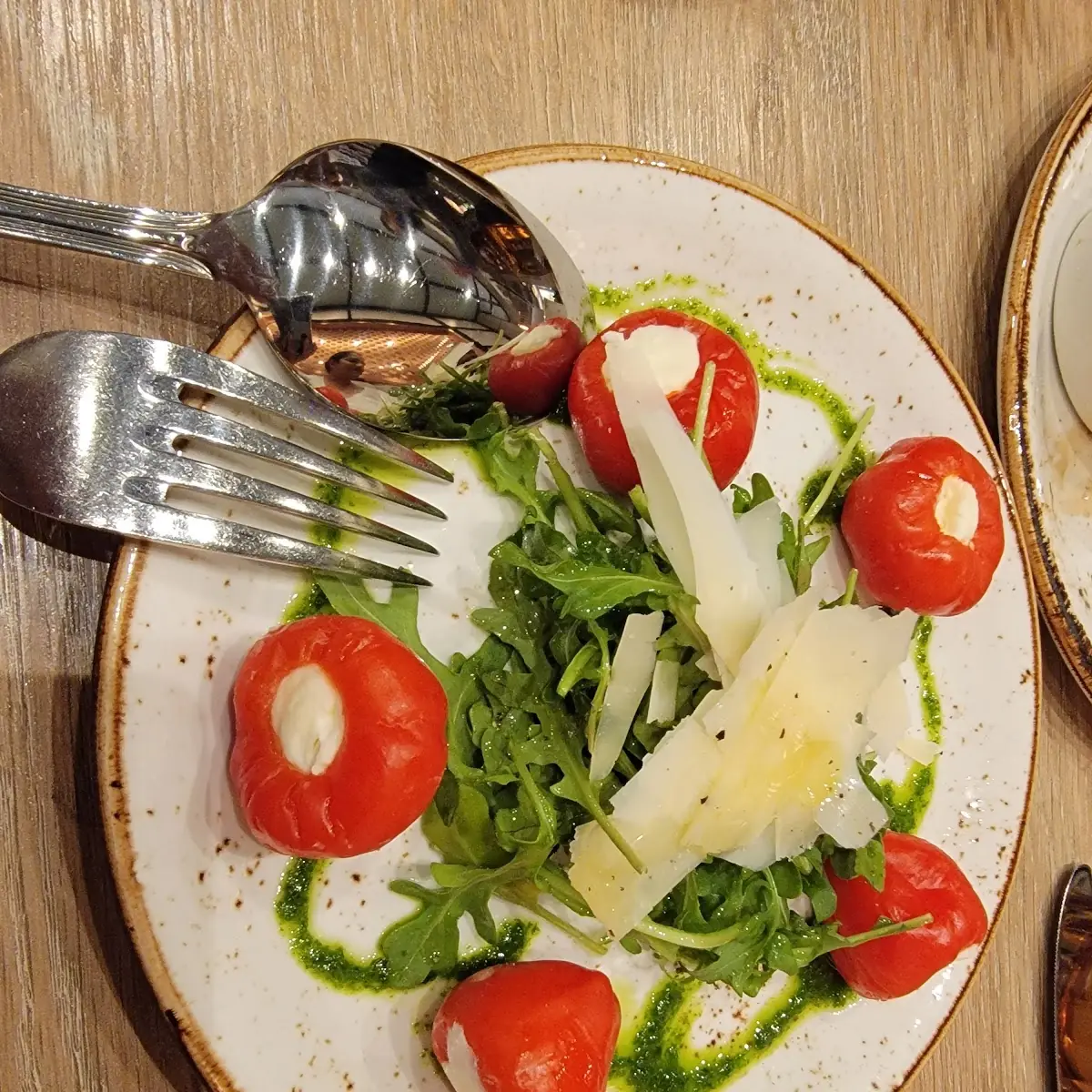 Arugula Salad with Parmesan Tomatoes