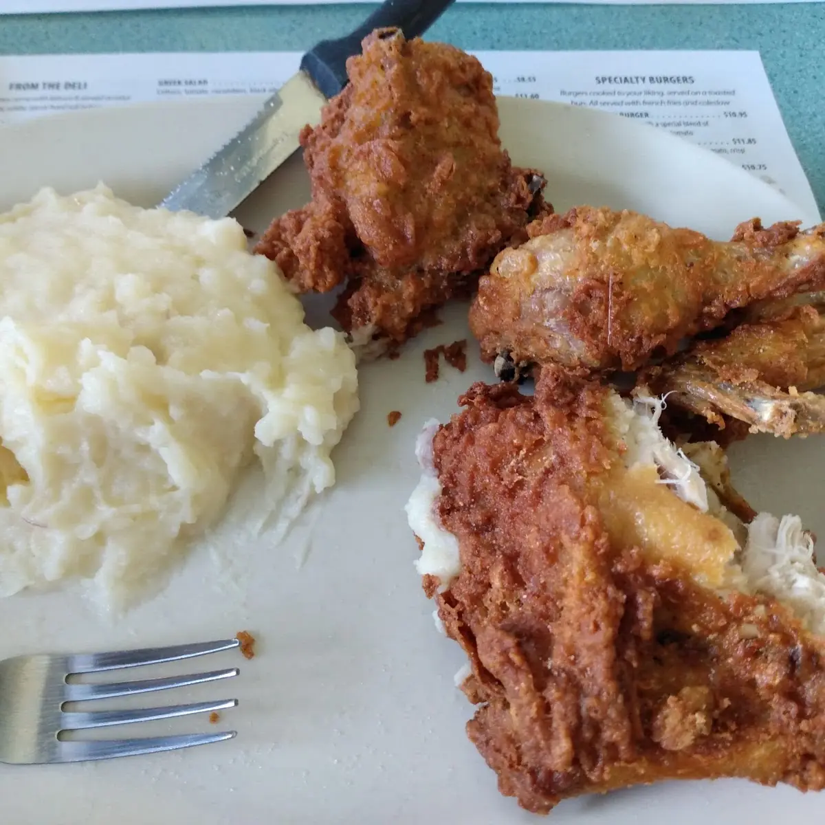 Fried Chicken and Mashed Potatoes