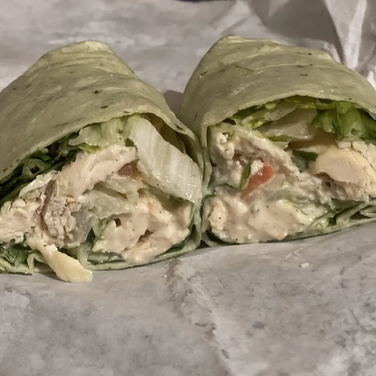 Chicken Caesar Spinach Wrap