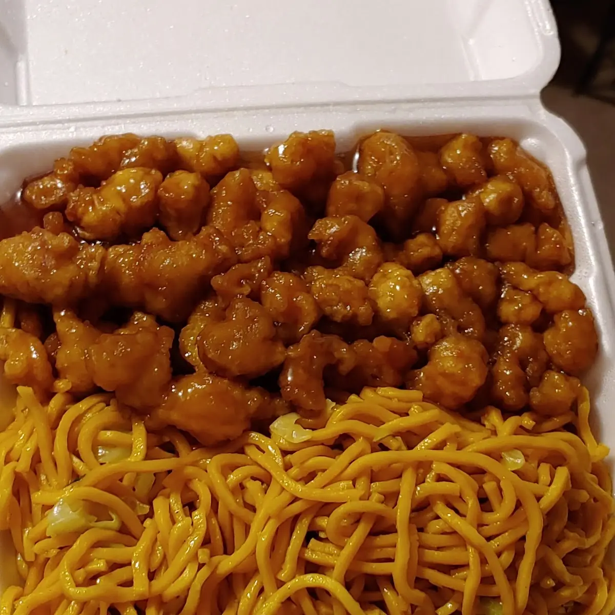 Honey Chicken and Lo Mein