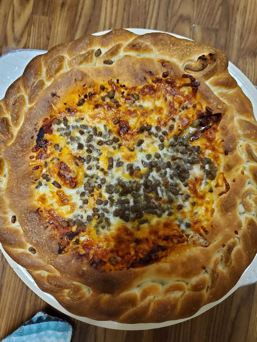 5 Meat Stuffed Pizza