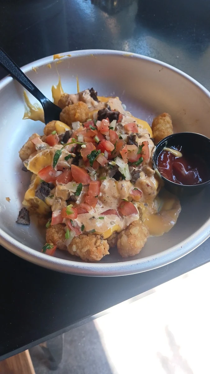 Carne Asada Loaded Tater Tots