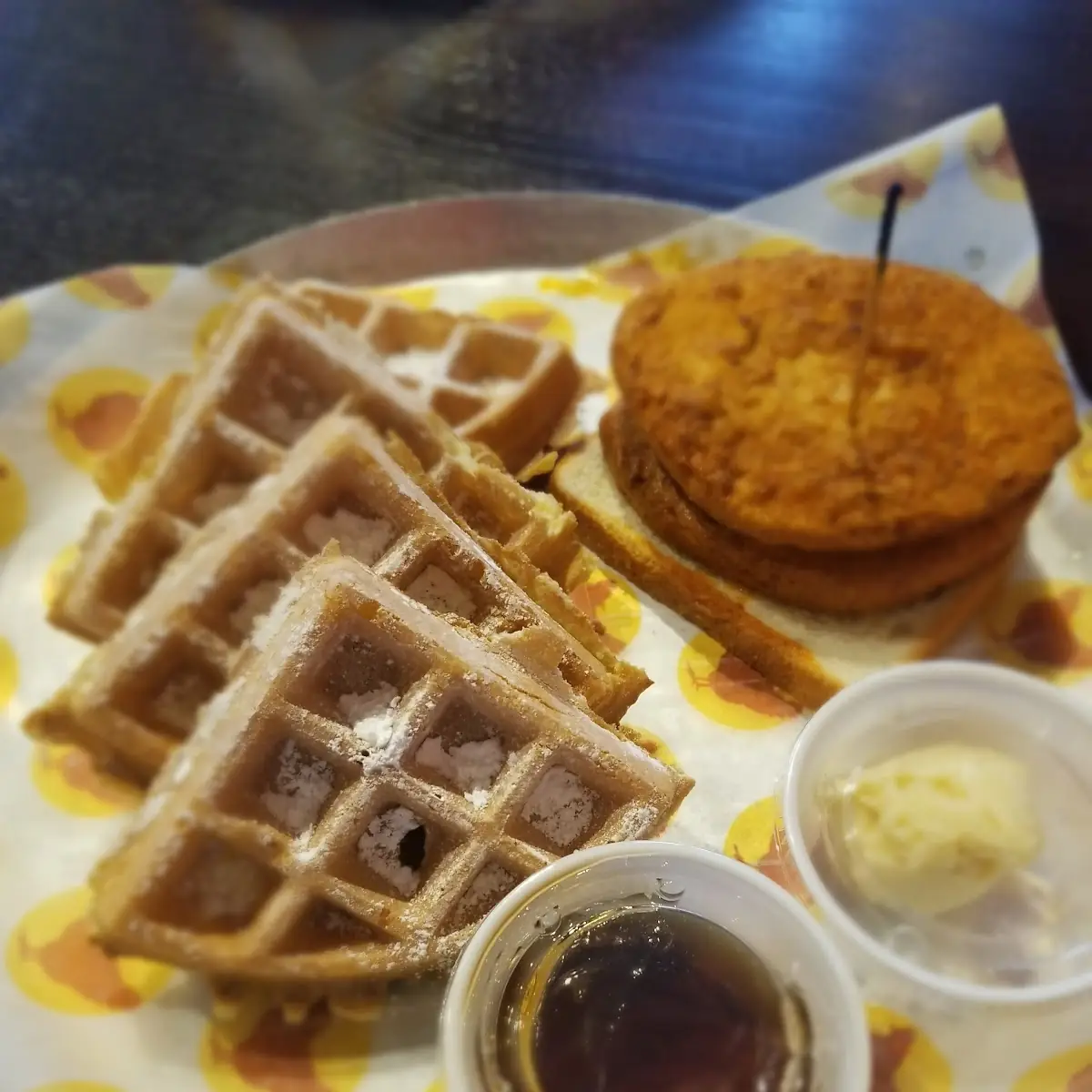 Plant Based Fried Chicken and Waffles
