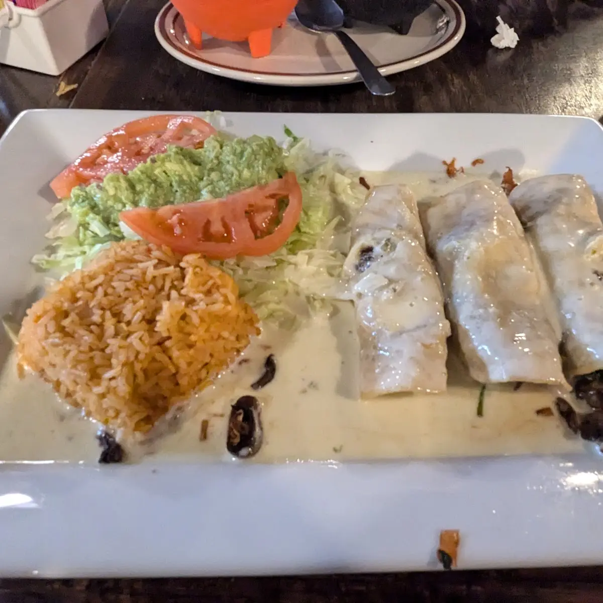 Enchiladas with Cheese Sauce