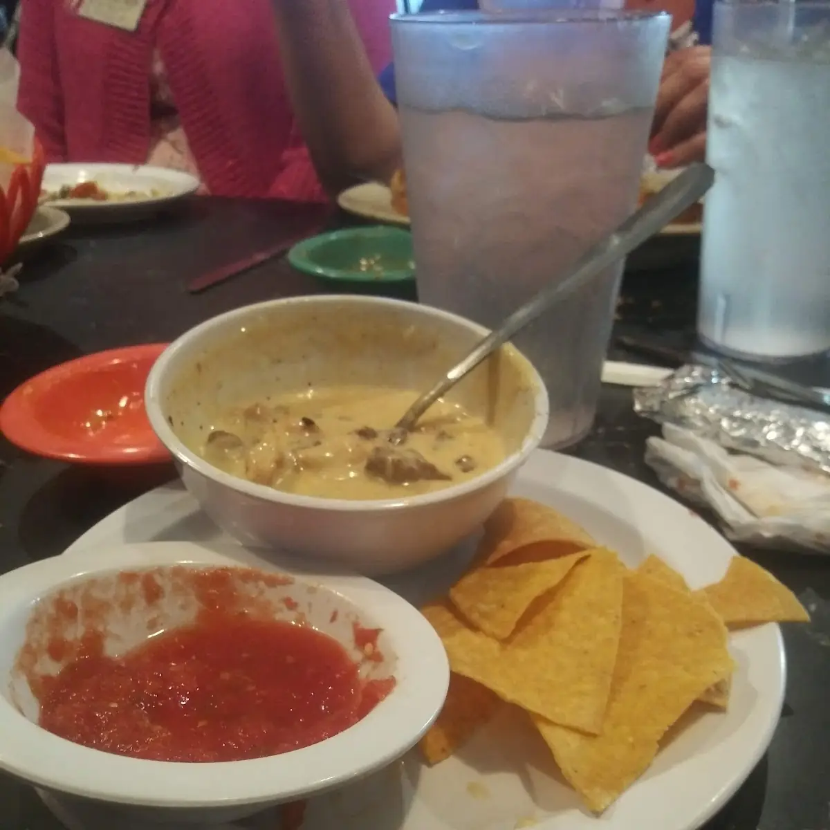 Salsa Chips and Cheese Dip