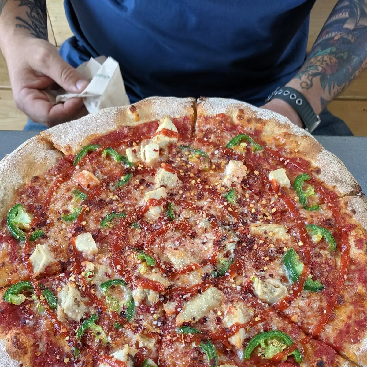 Sriracha Chicken Pizza