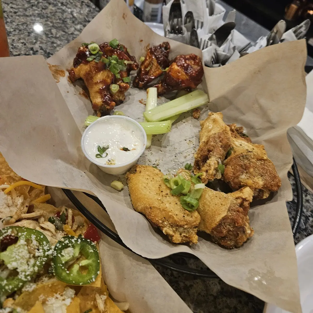 Lemon Pepper Wings and Sweet Heat BBQ Wings