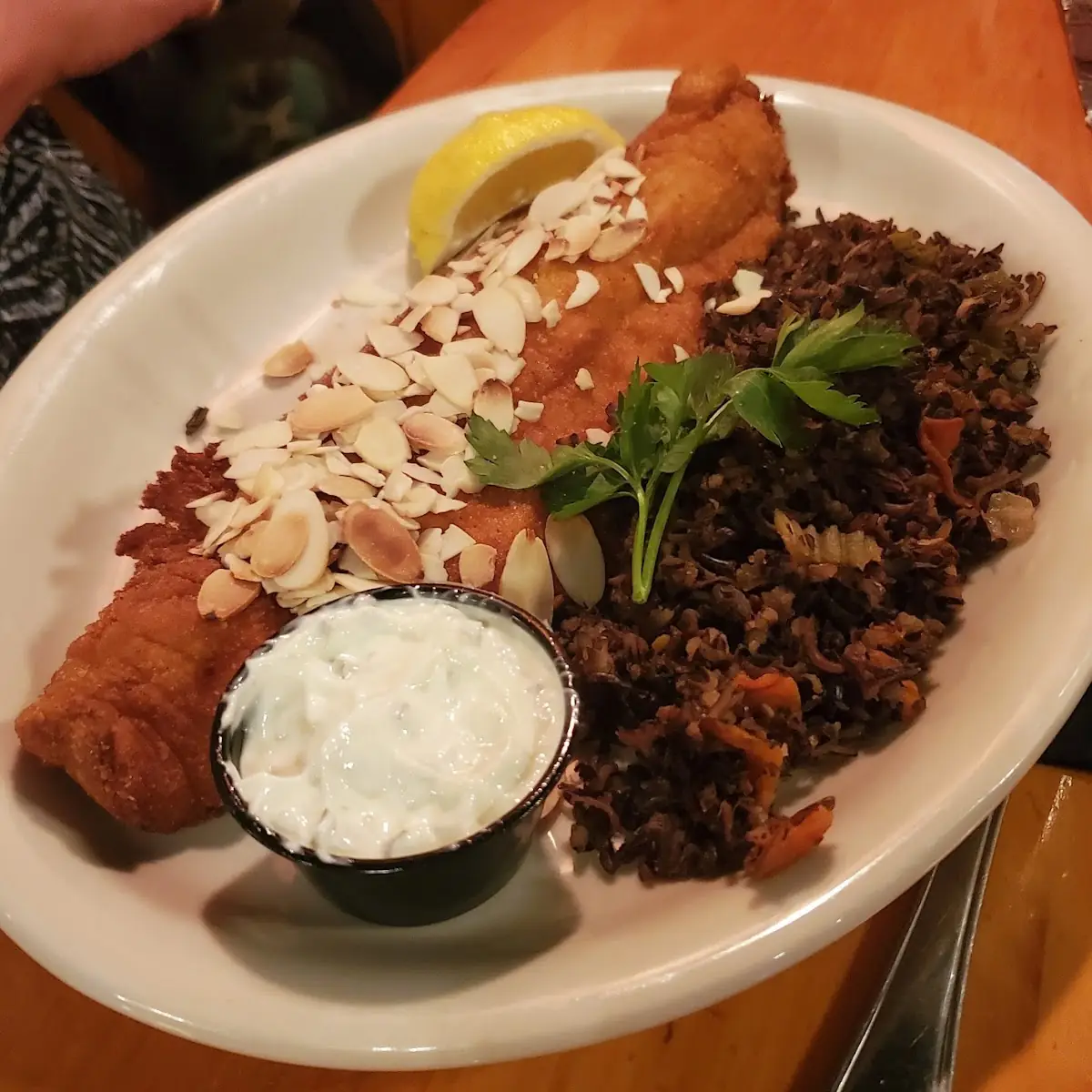 Walleye Pan Fried Almondine