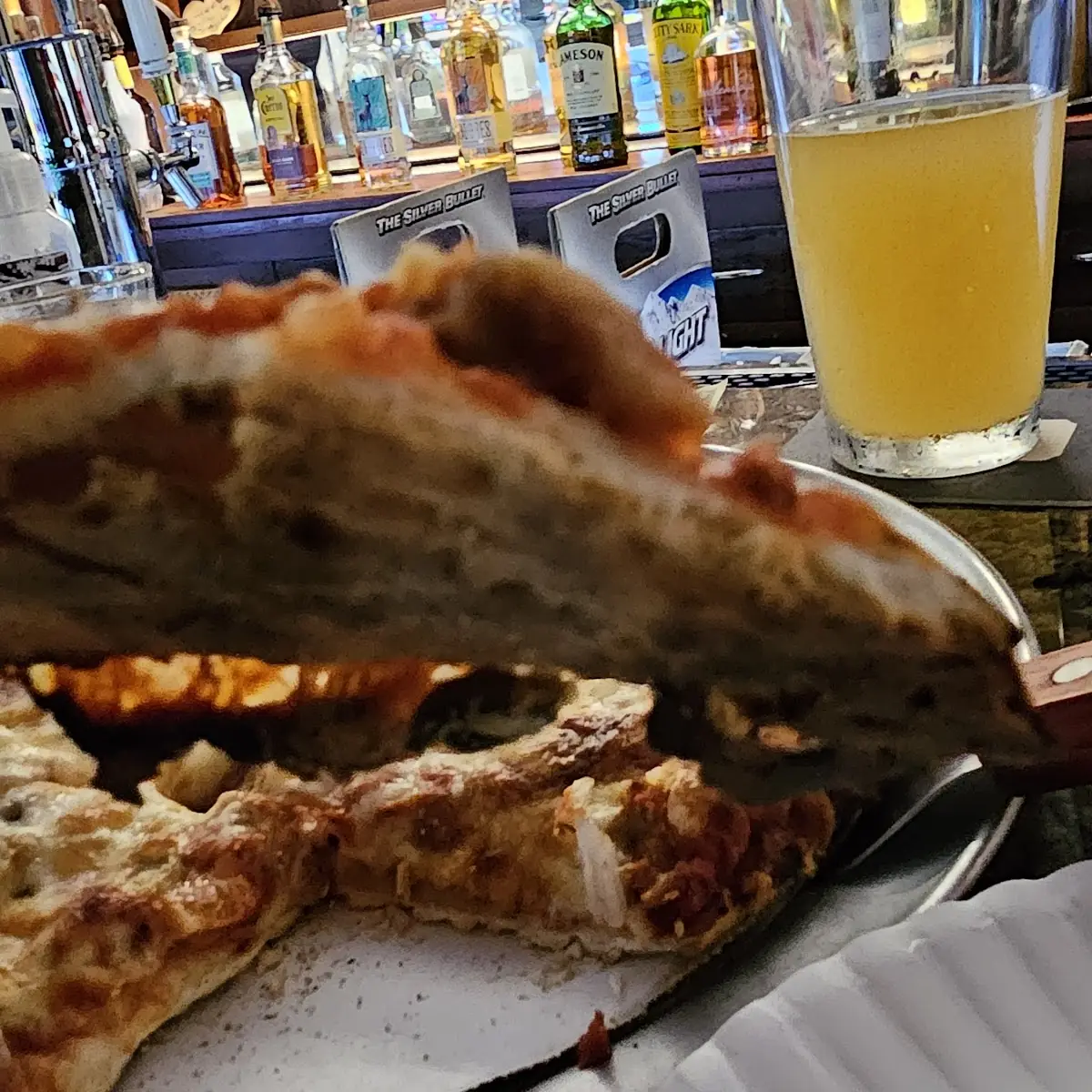 Sausage Mushroom Onion Thin Crust Well Done