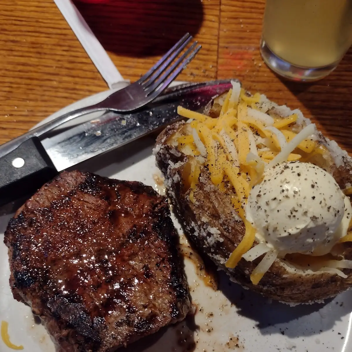 Baked Potato and Steak Dinner
