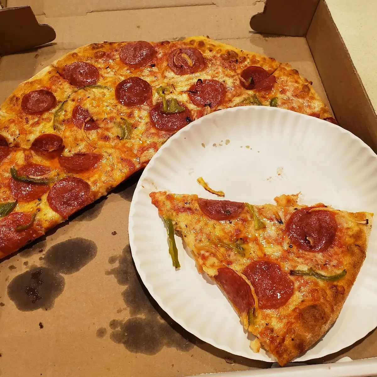 Personal Pizza with Peppers and Onions