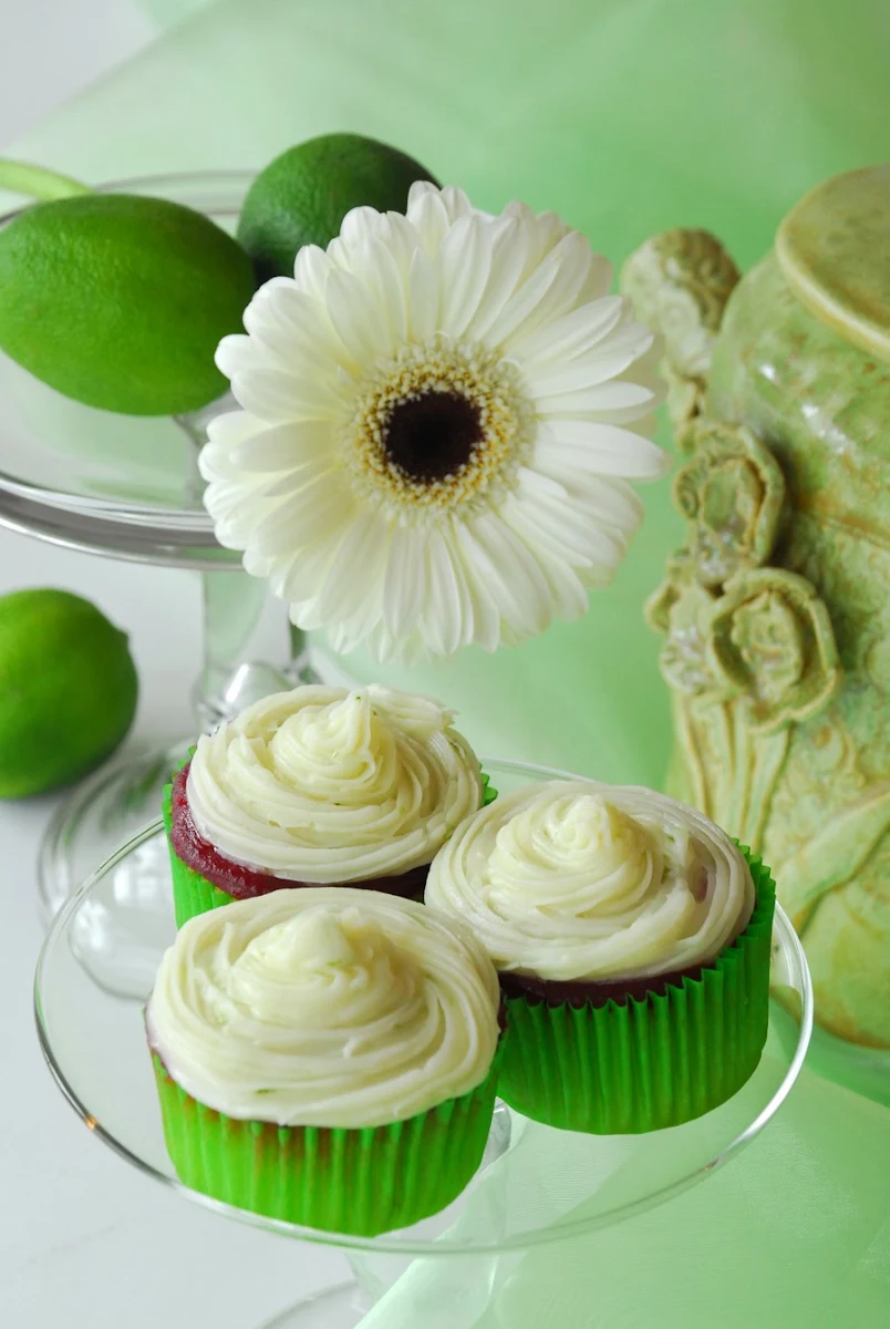 Raspberry Key Lime Cupcakes