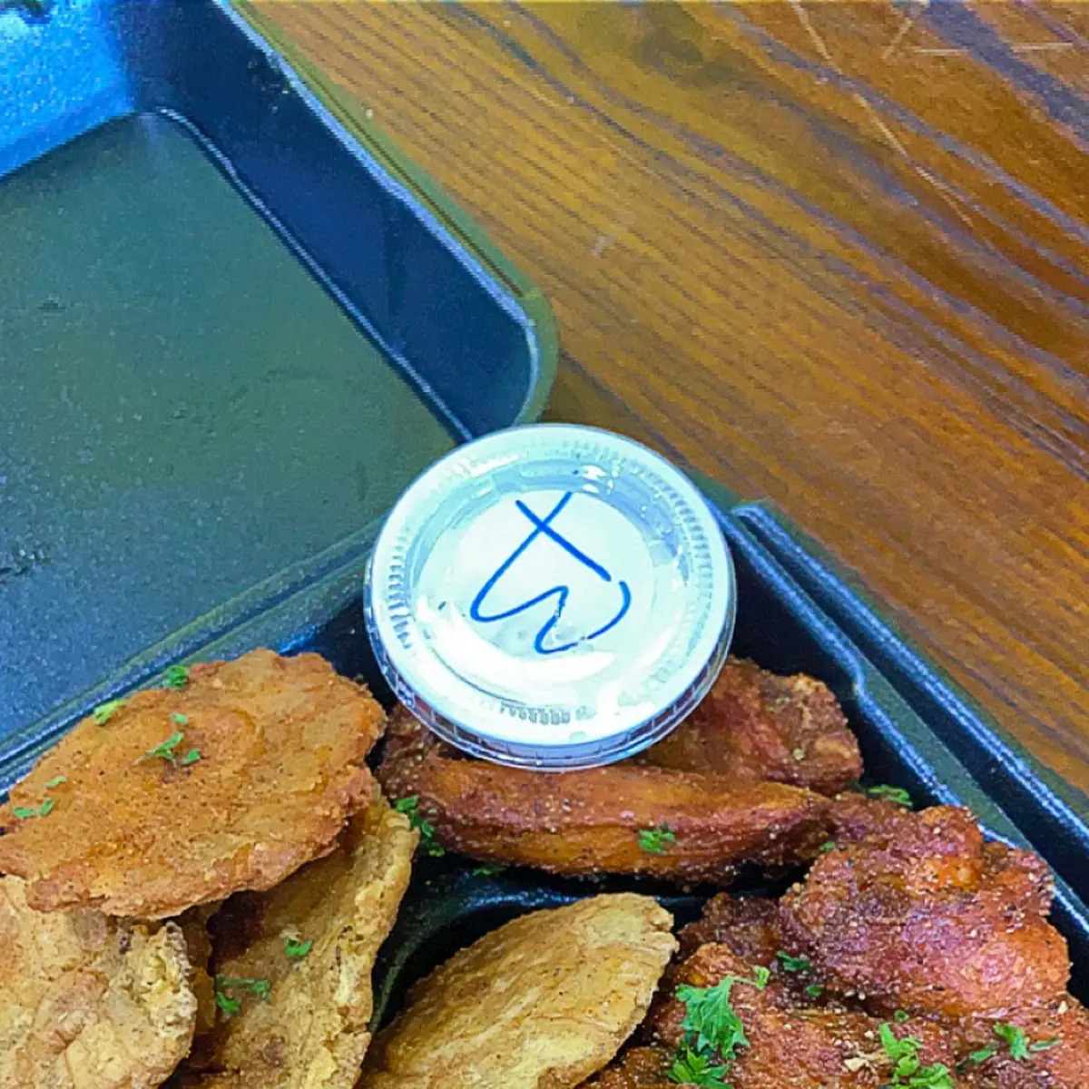 Lemon Pepper Wings with Tostones