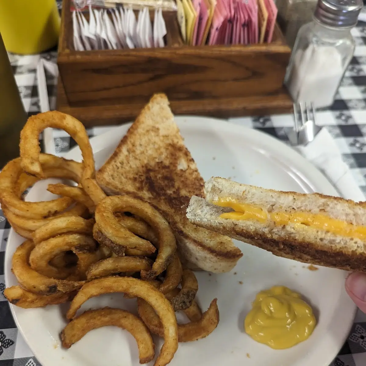 Grilled Cheese with Curly Fries
