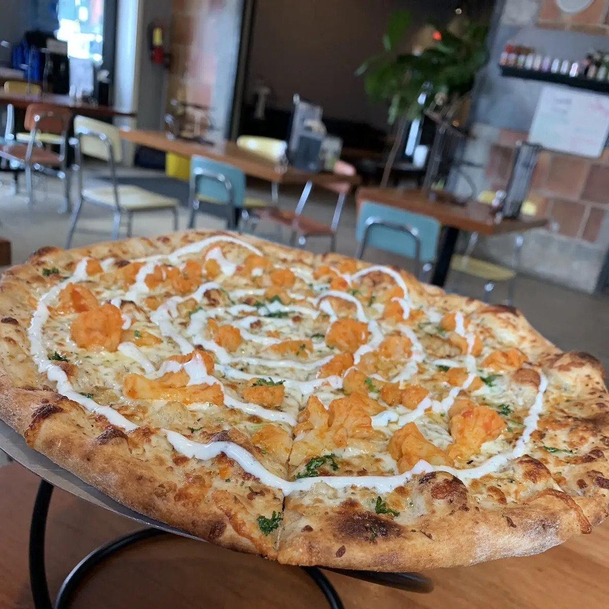 Buffalo Chicken Broccoli Pizza