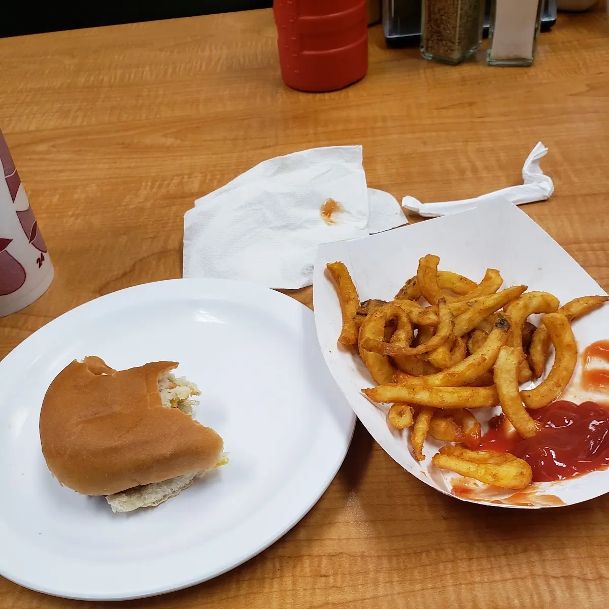 Cheeseburger and Curly Fries