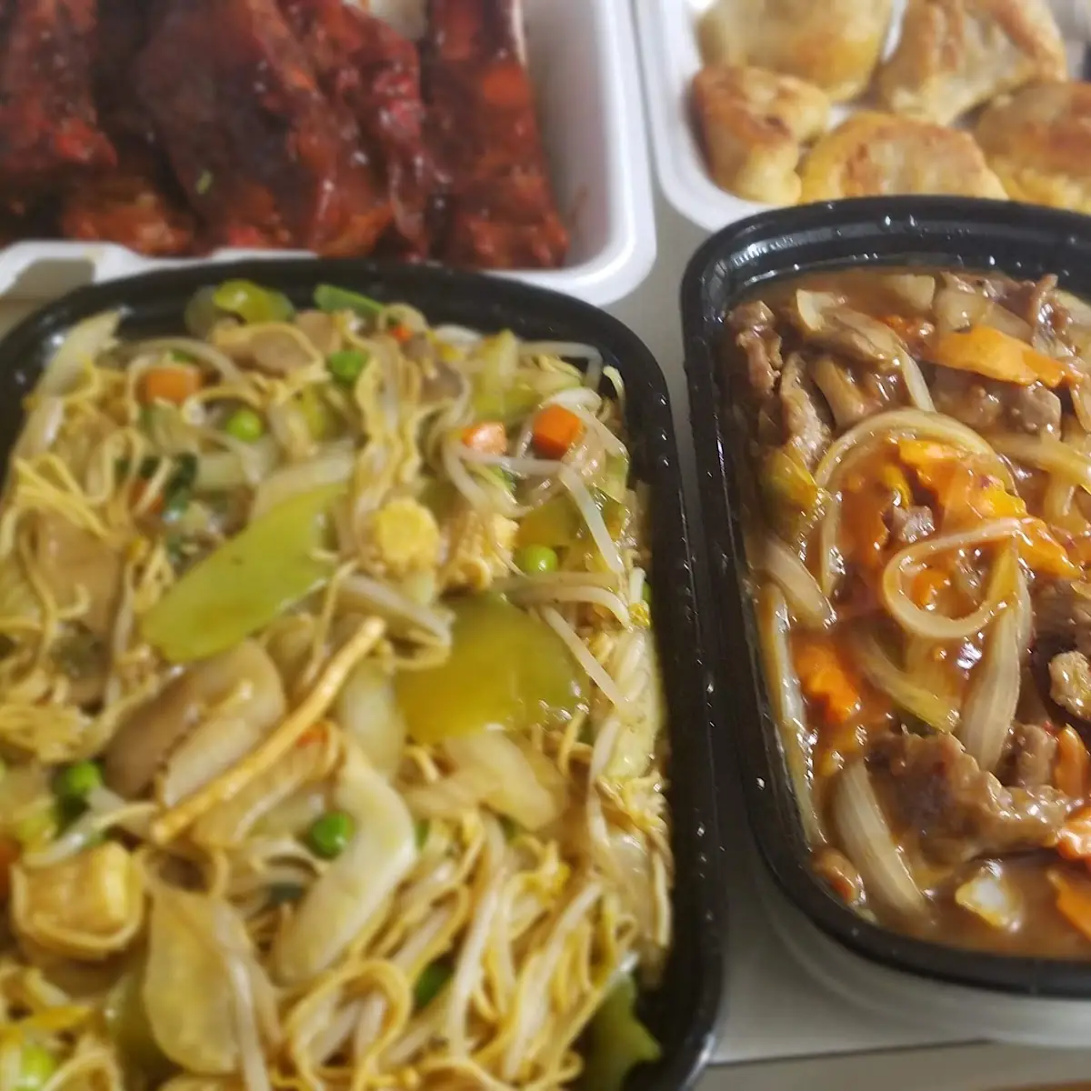 Vegetable Lo Mein Beef Broccoli