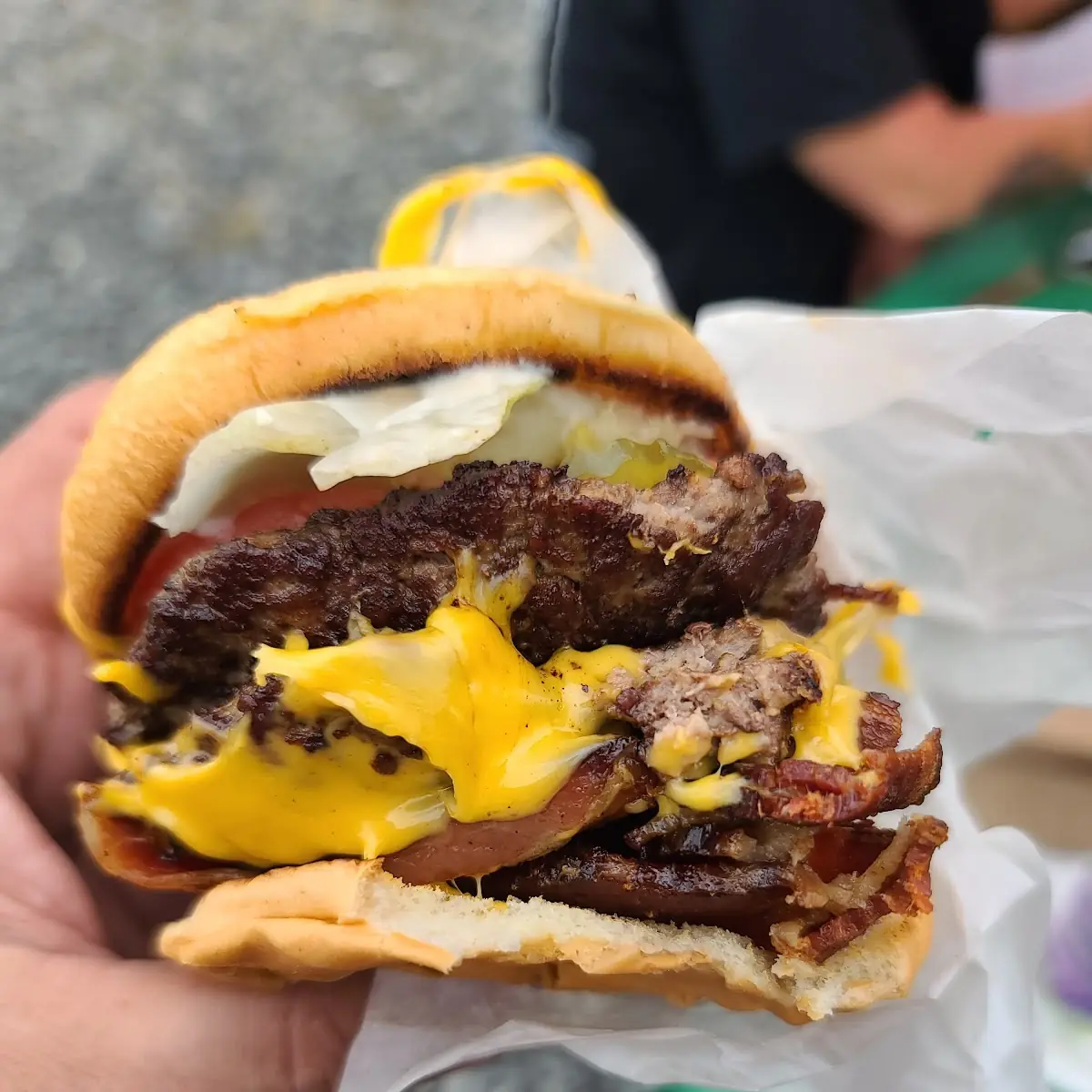 Overload Burger and Fries