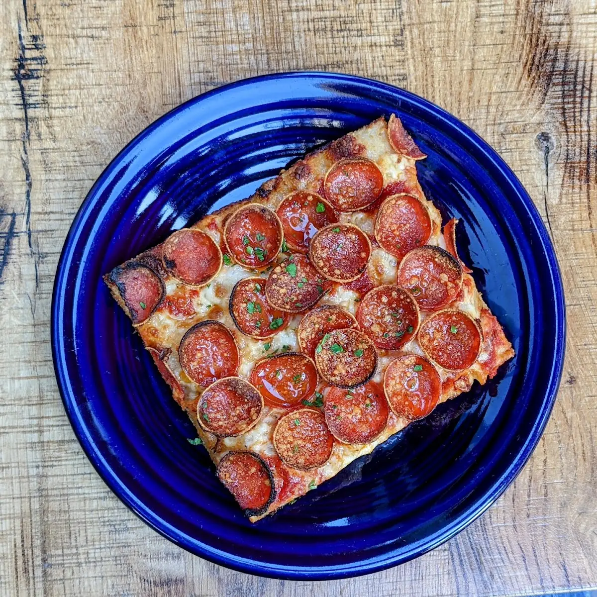 Grandma Pizza Slice with Pepperoni